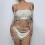 Böhmische Körperkette, Perlen, Bikini, Brustkette, BH, 7