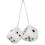 (white) Car Hanging Pendant New Year Dice Velvet 1