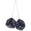 (black) Car Hanging Pendant New Year Dice Velvet 1