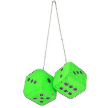 (green) Car Hanging Pendant New Year Dice Velvet
