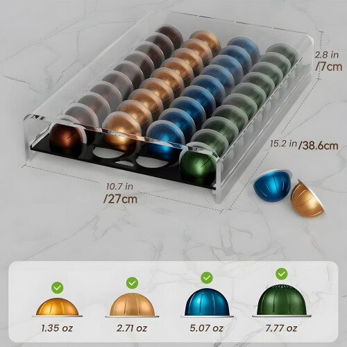 Acrylic Rack Ideal for Kitchen Office Holds 60 Small or 40 Large 2