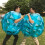 90CM Inflatable Collision Balls Blue Foldable 16