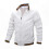 (M, White) Men's Lightweight Bomber Jacket Windbreaker Active Coat with Full Zip and Standing Collar for Spring Fall - DSW 1