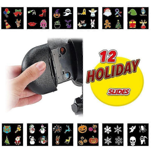 (US Plug) Led Projector, Outdoor Flood Light With 12 Patterns