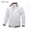 (M, White) Men's Lightweight Bomber Jacket Windbreaker Active Coat with Full Zip and Standing Collar for Spring Fall - DSW 2