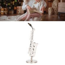 Miniature Saxophone Model - Silver, 14 cm/5.5 in