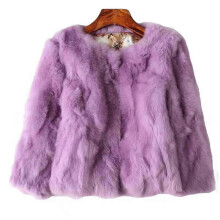 (M, Taro Purple) Women's Winter Faux Fur Coat, Loose Fit Round Neck Casual Jacket for Daily Wear
