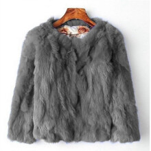 (M, Dark Gray) Women's Winter Faux Fur Coat, Loose Fit Round Neck Casual Jacket for Daily Wear