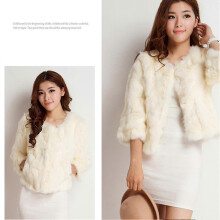 (XL, Beige) Women's Winter Faux Fur Coat, Loose Fit Round Neck Casual Jacket for Daily Wear