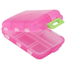 Rose Red 10-Compartment Medicine Box 9.3x6.2x3cm