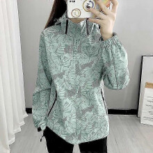 (3XL, green) Jackets for Women Autumn Winter Plus Size Casual Waterproof Thin Lightweight Hooded Coat Zip Windbreaker