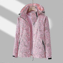 (M, pink) Jackets for Women Autumn Winter Plus Size Casual Waterproof Thin Lightweight Hooded Coat Zip Windbreaker