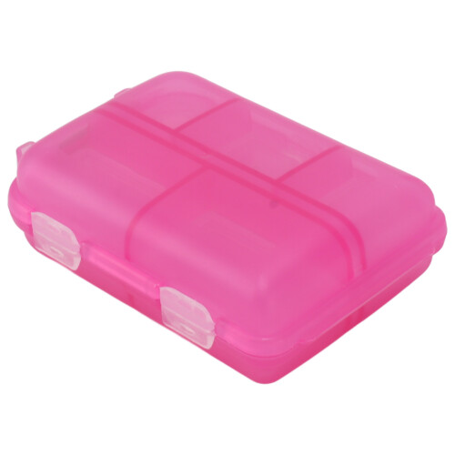 Rose Red 10-Compartment Medicine Box 9.3x6.2x3cm 1