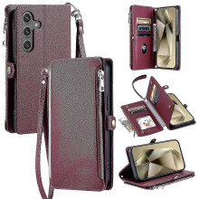 (Style C, Multicolor) Stylish Wallet Case for Galaxy A16 5G/4G - TPU & PU Leather Cover with Straps