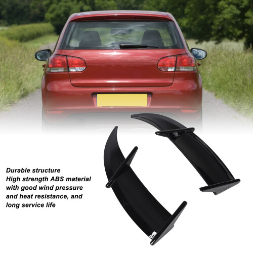 MK6 Rear Trunk Spoiler ABS Glossy Black Base Model 2