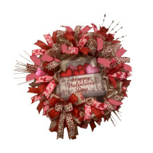 High Quality Fade Resistant Ribbon Wreath-love ribbon