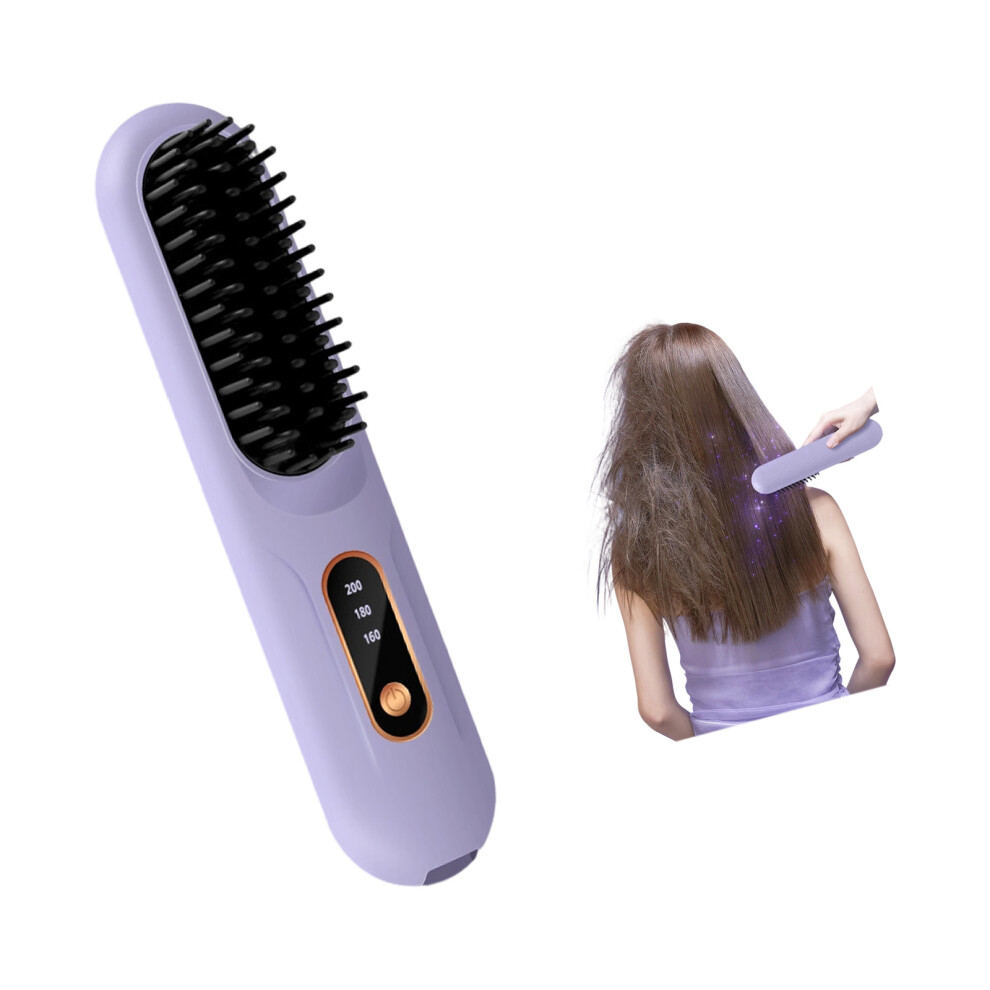 Wireless Portable Styling Comb Straightener Brush Fast-2