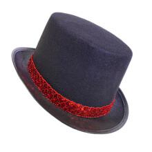 Top Hat Stylish Magicians Hat Headwear Magical Show-Black