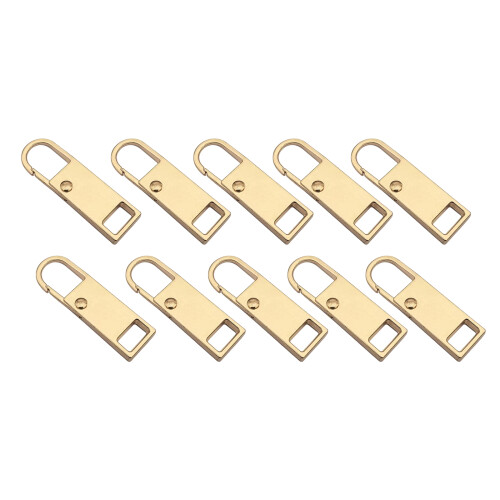 Zipper Pull Replacement Metal Zipper Handle Mend Fixer Tab-Gold