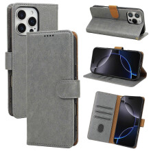 (Oukitel C21 Pro, grey) Mobile phone leather case suitable for Oukitel C65 walking in the cloud anti-theft multi-function wallet case