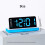 LED Digital Alarm Clock with 3 Brightness Dimmer Alarm-Blue 3