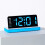 LED Digital Alarm Clock with 3 Brightness Dimmer Alarm-Blue 4