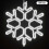 (White) 40cm Large Snowflake String Light Outdoor Snowflake Led Hanging Lamp Backyard XiXi 1