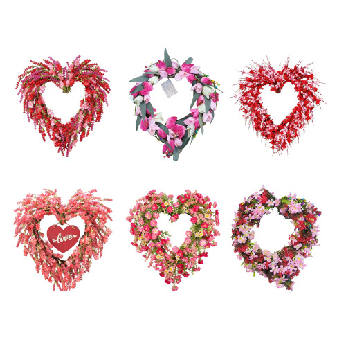 Plastic Construction Tulips Rattan Wreath with Realistic Look-4 1