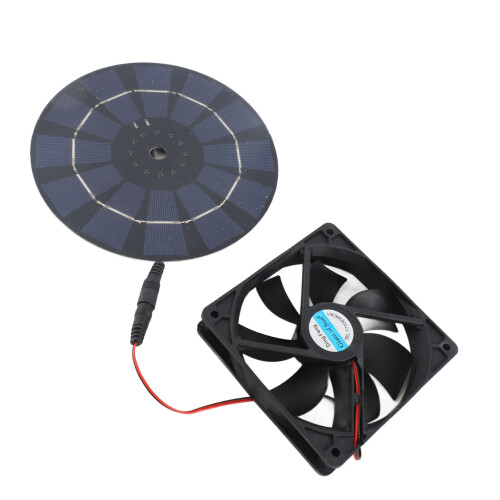 10W Solar Exhaust Fan, 16cm Panel, 12cm Fan 2
