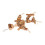 Parrot Wood Blocks Chew Toy - Movable Hooks 15