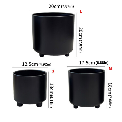 Metal Flower Pot Decorative Vase Practical Flowerpot Modern-S 2