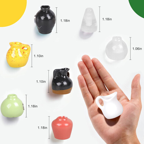 8pcs Cute Small Pot Theme Magnetic Attachments Strong Plastic 2