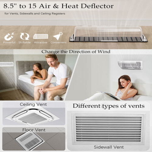 4Pcs Adjustable Vent Deflectors Replacement Magnetic Adjustable 1