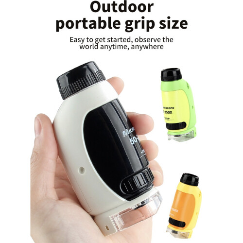 Pocket Microscope for Kids, Educational Compact-White 1