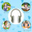 Kids Noise Cancelling Ear Muffs Green 12 x 11.5cm 5