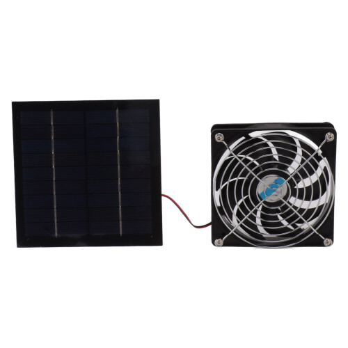 20W Solar Exhaust Fan 12cm, 14.5x14.5cm Panel ABS 2