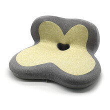 (Lemon Yellow) Seat Cushion Lumbar Support Pillow for Office Chair Car Memory Foam Chair Cushion Back Pain Relief