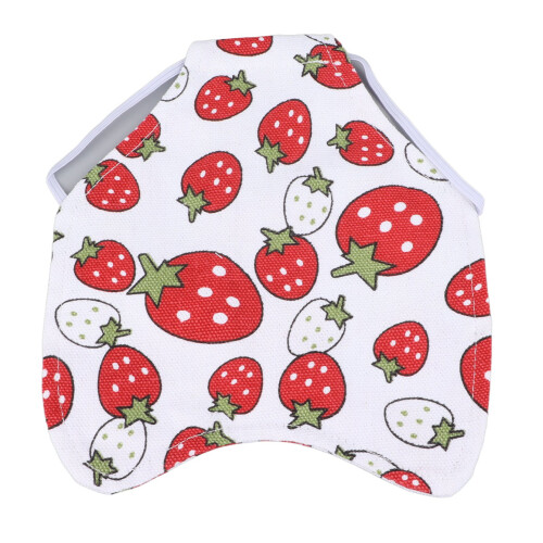 Hen Saddle Apron - Red Strawberry, Canvas 1