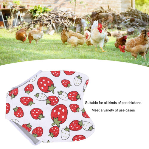 Hen Saddle Apron - Red Strawberry, Canvas 2