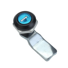 Electric Box Lock with Switch Control, Compact Circular Cabinet Door Lock, Durable Black Finish 1Pcs