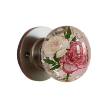 Decorative Door Knob Retro Resin Flower Design, Artistic Fadeproof Handle for Bedroom and Cabinet