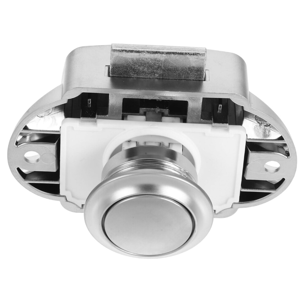 Rv Cabinet Latch Push Button Drawer Lock For Camper And Boat Cabinets, Onetouch Secure Closure 9330225366751
