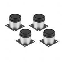 Adjustable Stainless Steel Furniture Legs 4 Pack for Bed Frame Cabinet Desk – Durable Quiet Leveling Design