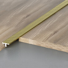 Floor Transition Strip Gold T Shape Aluminium Alloy Non Slip Wear Resistant Wood to Wood Threshold Trim