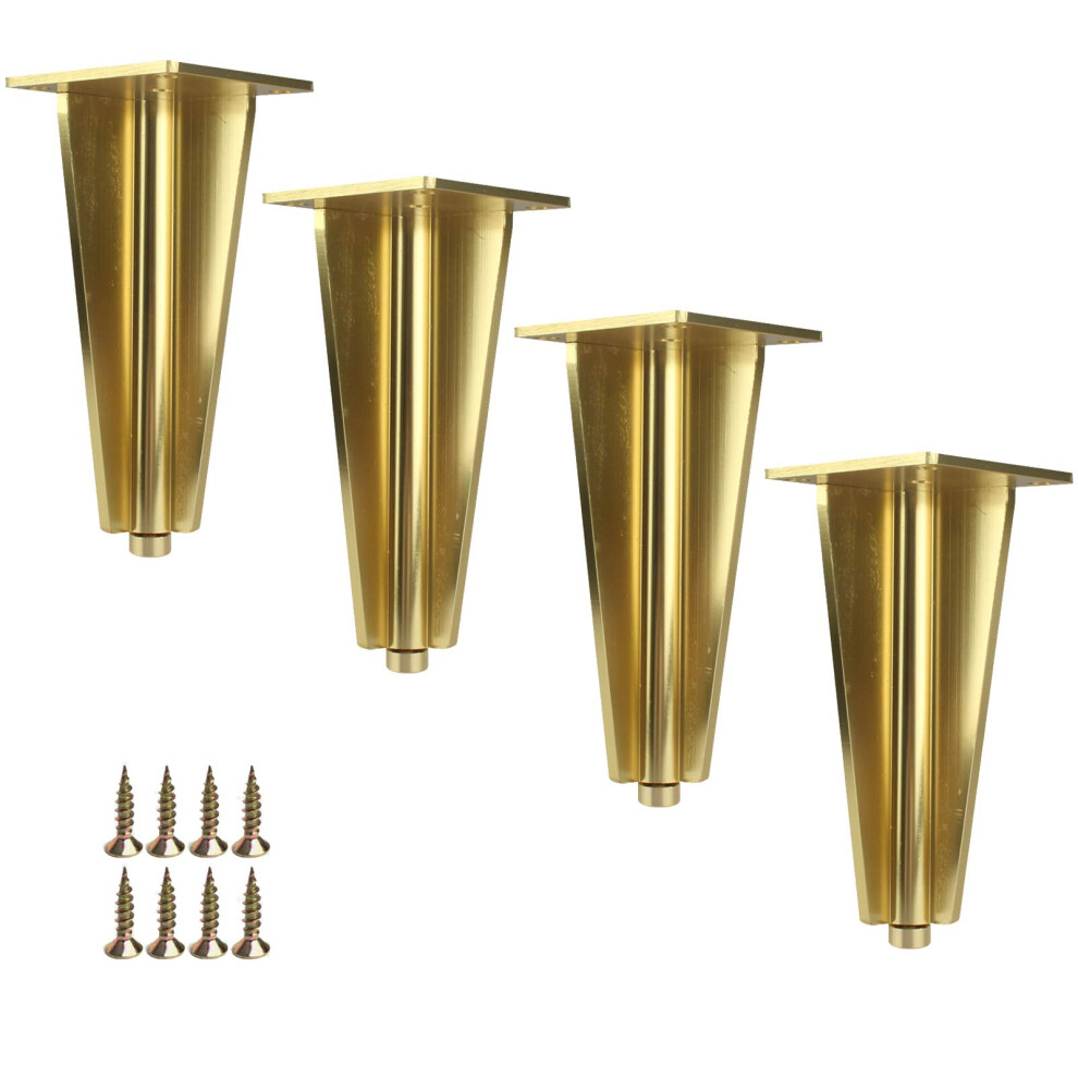 Adjustable Gold Furniture Legs 20Cm Set Of 4 Metal Table Legs With Nonslip Base And Stable Support Design 9351714514606