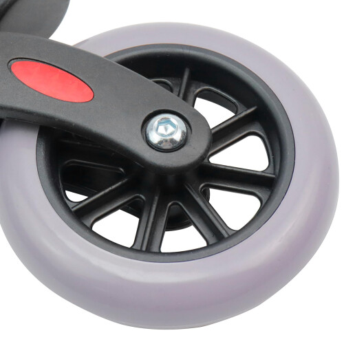 2 Pcs 4 Inch Solid PVC Wheelchair Front Caster Wheels Replacement Kit, Smooth Quiet Rolling, Durable Long‑Life Design 1