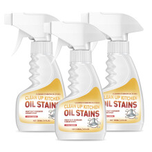 Kitchen Degreaser Spray 4 fl oz 3 Pack, Heavy Duty Oil Stain Remover for Stove and Range Hood
