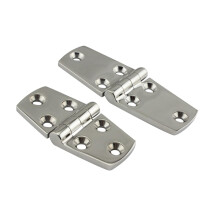 Stainless Steel 316 Door Hinge Marine Grade Corrosion Resistant 6 Holes 38x76mm Cabinet Hatch