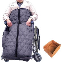 Waterproof Fleece Lined Wheelchair Blanket, Windproof Warm Lap Leg Cover with Universal Fit