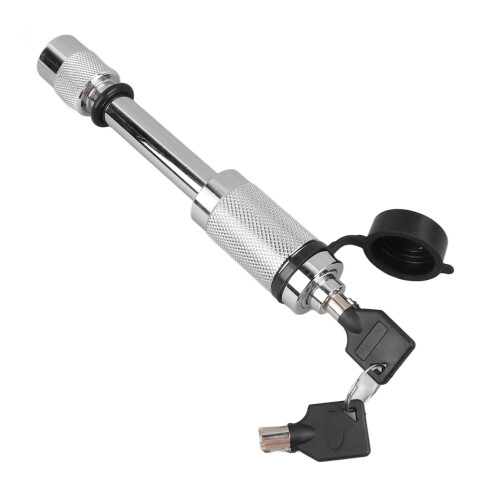 Tow Hitch Receiver Lock - White Iron, 0.5in Pin
